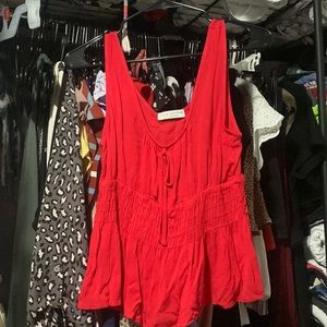Red paper crane top size medium never worn